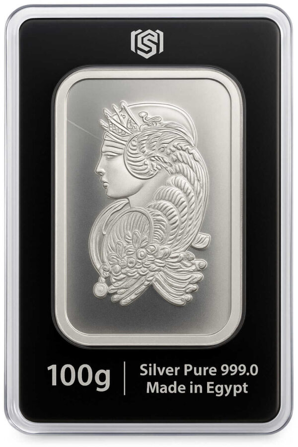 MS Fine Silver Bar – 100g (999 Purity) – Institutional-Grade Egyptian Bullion